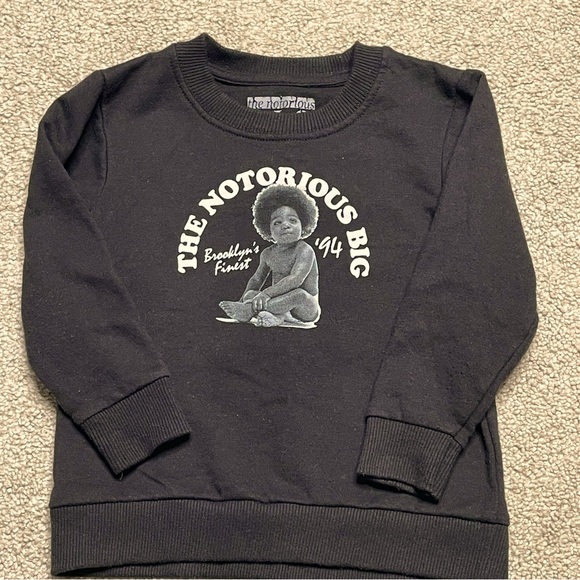 Other - The Notorious B.I.G. Toddlers 2T Black Crew Sweatshirt Brooklyn's Finest '94 New